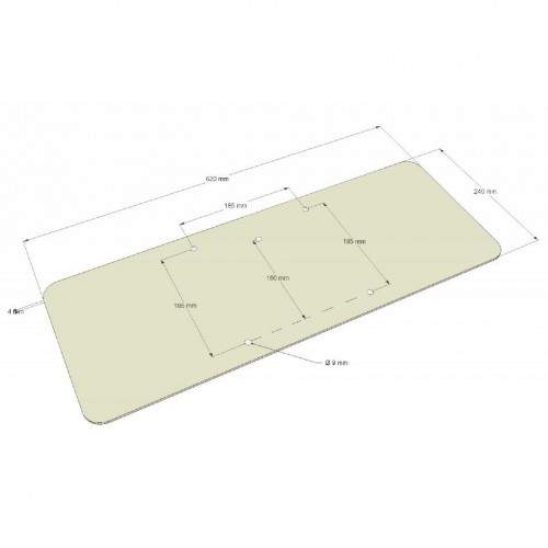 DECO22-EMB2 PLACA BASE RECTANGULAR TRIO 220 CONTESTAGE