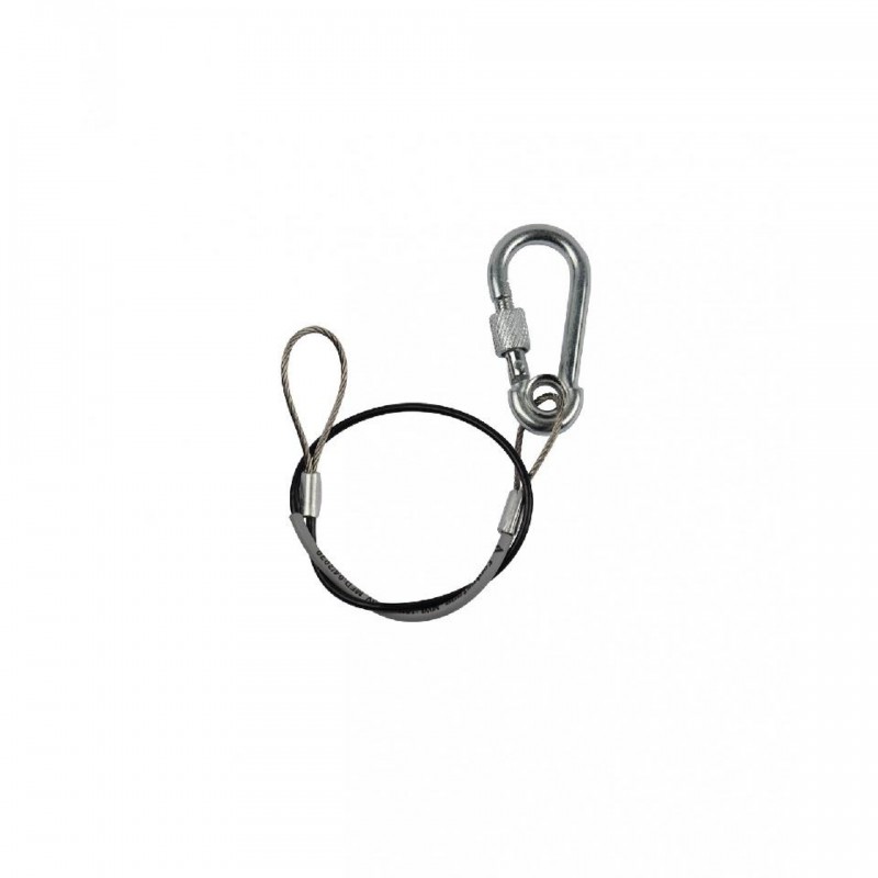 CABLE ACERO SEGURIDAD SC10B 1.5mm - 30cm NEGRO CONTESTAGE