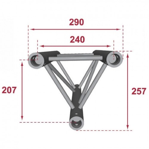 PT29-050 TRUSS TRIANGULAR 290mm 0.50m CONTESTAGE