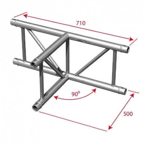 DUO29-04 ÁNGULO PLANO T 3 VÍAS 90º CONTESTAGE