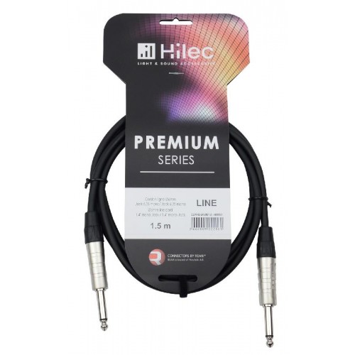 CABLE 1 JACK 6.3 MONO A 1 JACK 6.3 MONO 1.5m PREMIUM HILEC
