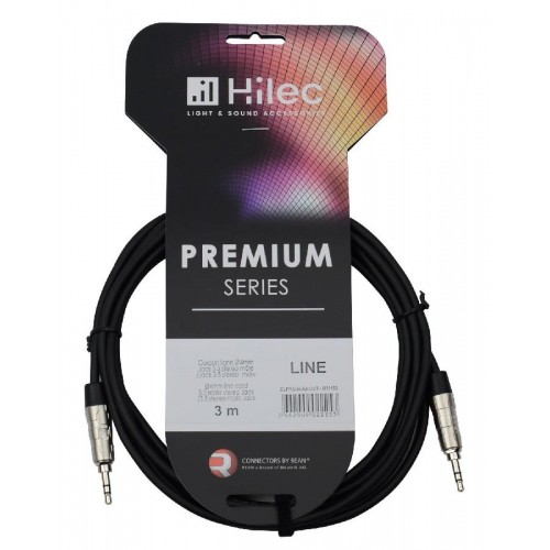 CABLE 1 MINI JACK 3.5 MACHO ST A 1 MINI JACK ST 3m PREMIUM HILEC