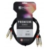 CABLE 2 RCA A 2 RCA  REAN - 1,5m PREMIUM HILEC