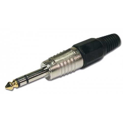 CONECTOR JACK ESTÉREO MACHO 6.3mm HILEC