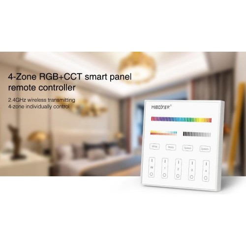 T4 PANEL CONTROL CONTROL RGB+CCT 4 ZONAS MIBOXER