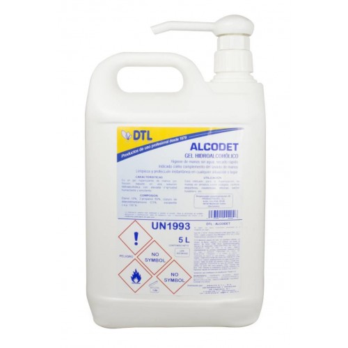 GEL HIDROALCOHÓLICO DTL-ALCODET 5L DOSIFICADOR (3H1)