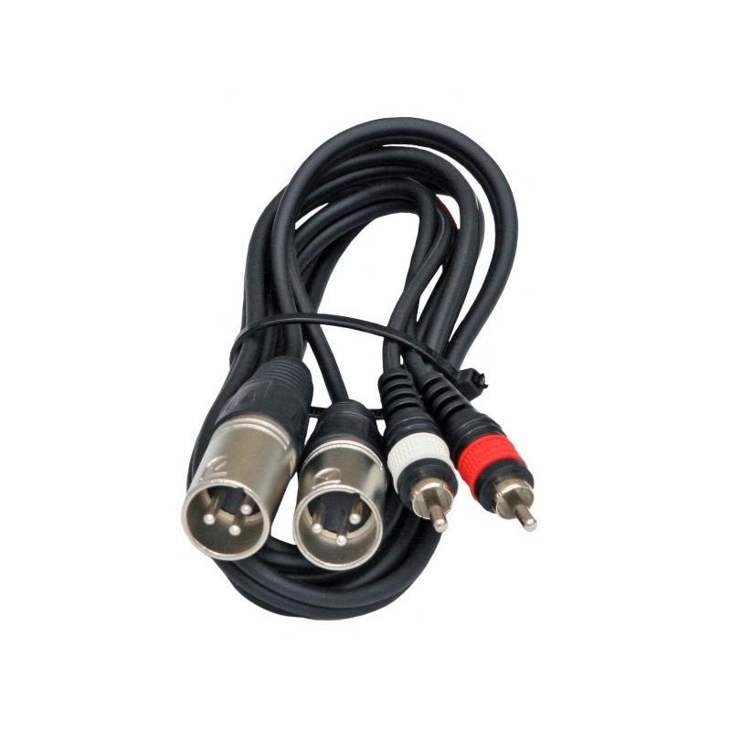 CABLE 2 RCA MACHO A 2 XLR MACHO 1,5m JBSYSTEMS