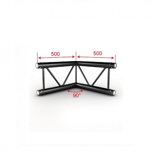 DUO29-01 BLK ÁNGULO VERTICAL 2 VÍAS 90º CONTESTAGE