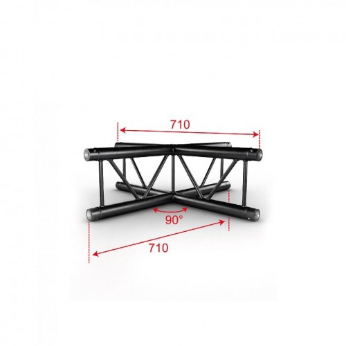 DUO29-06 CRUZ BLK 4 VÍAS 90º VERTICAL CONTESTAGE
