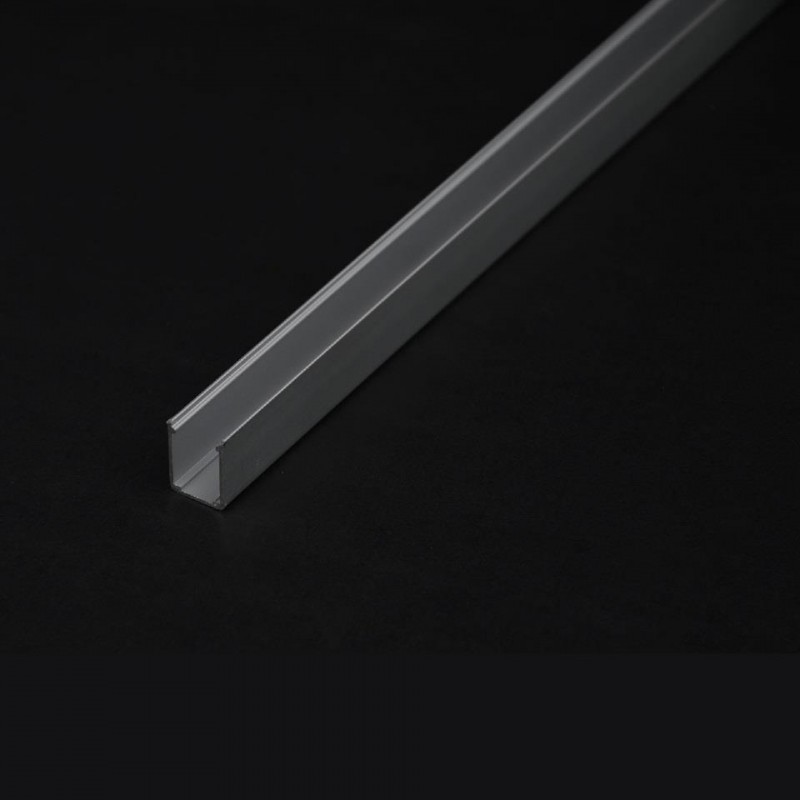 PERFIL ALUMINIO GUIA PARA TUBO SILICONA 12x20mm 1m
