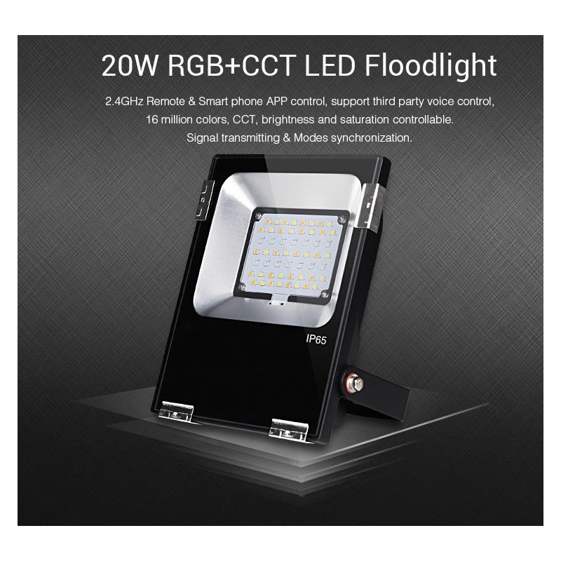 FOCO PROYECTOR LED RGB+CCT 20W 1800lm IP65  RF y WiFi MIBOXER