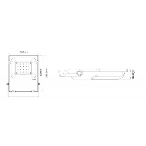 FOCO PROYECTOR LED RGB+CCT 20W 1800lm IP65  RF y WiFi MIBOXER