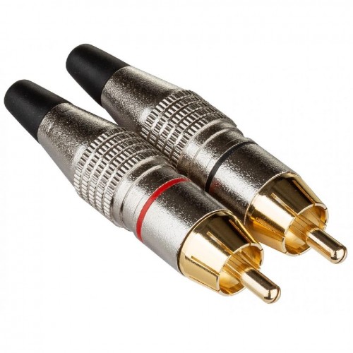 CONECTOR RCA AÉREO MACHO SET 2 UNI HILEC