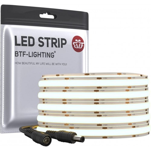 TIRA LED COB BLANCO FRÍO 6000K 528leds 24V COB LED IP-20 5m BTF-LIGHTING