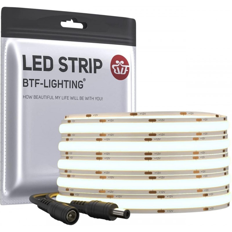 TIRA LED COB BLANCO FRÍO 6000K 528leds 24V COB LED IP-20 5m BTF-LIGHTING